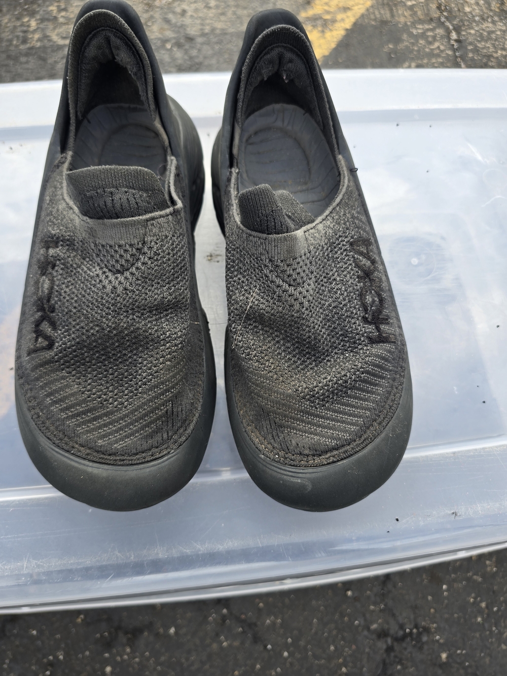 Hoka One One Black‎ Slip-On Knit Women's Slippers